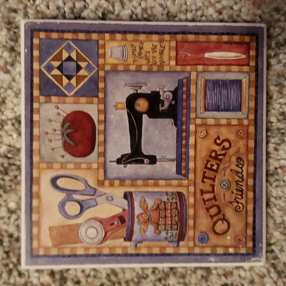 🧜‍♀️🧜‍♀️2 FOR 20 4 Quilter's Friends Coaster Set with Box